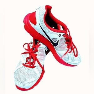 Nike Lunarlon - White & Red Running Shoes Sneakers